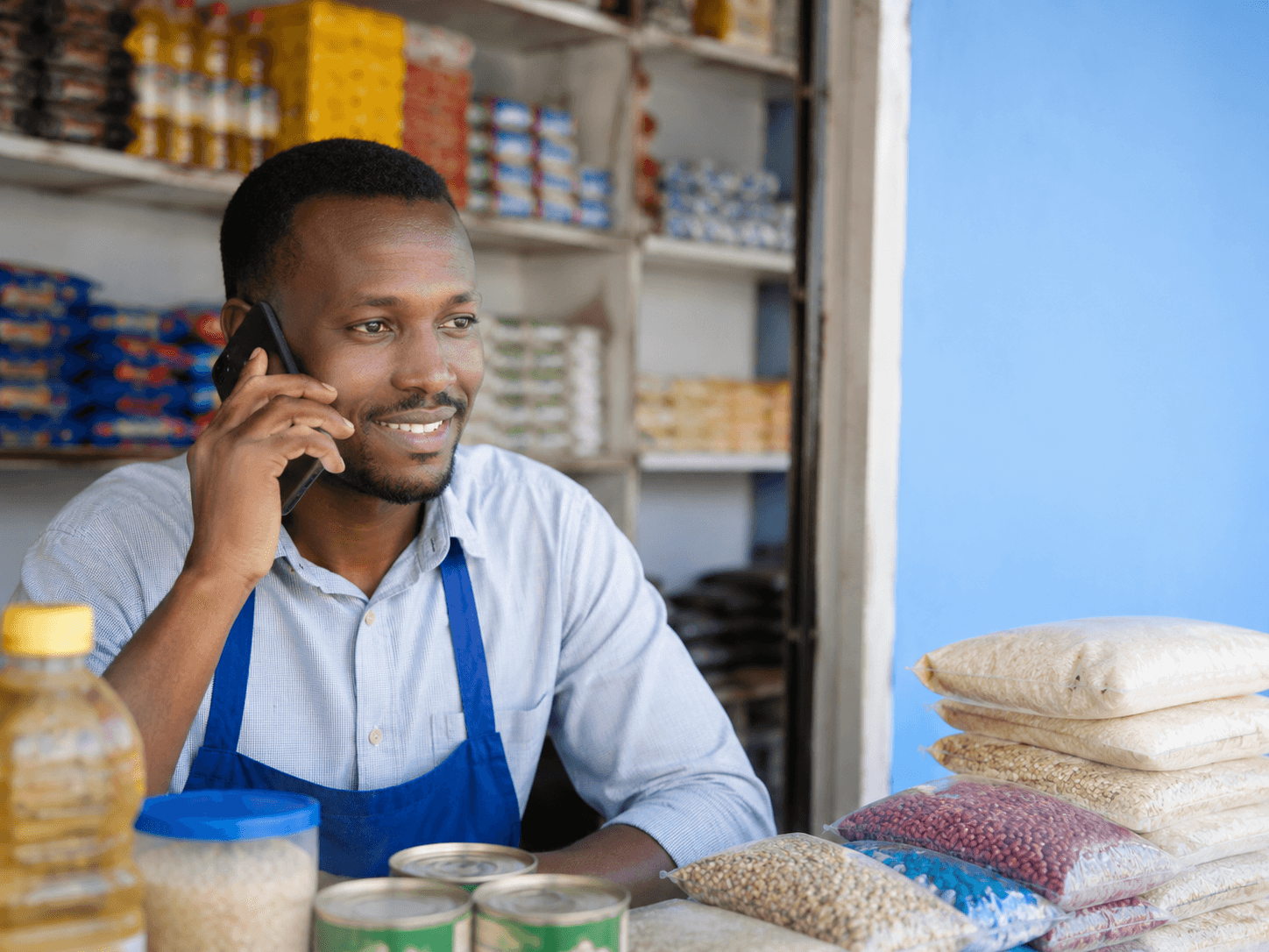 Vendor storefront in a Somali market